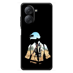 Силиконовый чехол с картинкой "Герой Pubg" на Xiaomi Redmi A7 – Пубг мен