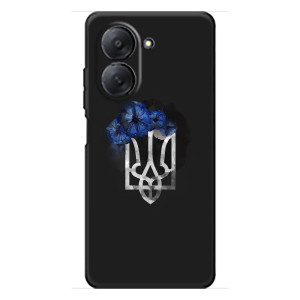 Чехол с украинским гербом на Xiaomi Redmi A7 – Герб с цветком