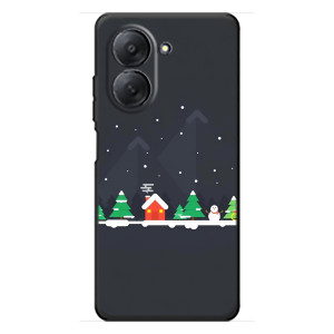 Силиконовый бампер на рождество для Xiaomi Redmi A7 (Город зимний)
