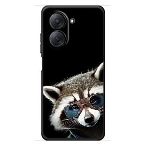 Силиконовый Чехол с Енотами на Xiaomi Redmi A7 – Стильный Енот