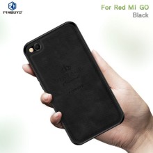 Скляний шкіряний чохол для Xiaomi Redmi Go – Чорний