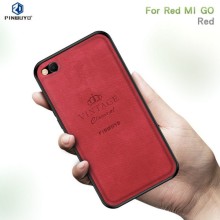 Скляний шкіряний чохол для Xiaomi Redmi Go – Червоний