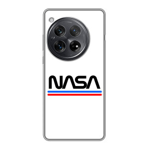Силіконовый бампер з принтом "Наса" на Xiaomi Redmi K80 Pro – NASA на білому тлі