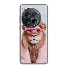 Чохол з принтом стильні тварини для Шіаомі Редмі K80 Pro (Лев в окулярах)