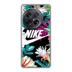 Силиконовый Чехол на Xiaomi Redmi K80 Pro с картинкой Nike (Цветочный Nike)