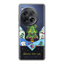 Зимние Чехлы для Xiоми Редми К80 Про - прозрачный фон (Рождественский герб)