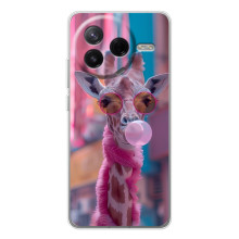 Чехол с принтом стильные животные для Редми К0 Ультра – Стильный жирав