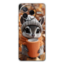 Печатный чехол «Зверята с кофе» для Xiaomi Redmi K80 Ultra