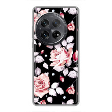 Чехлы с Цветами для Xiaomi Redmi K80 (VPrint) (Цветочки на черном)