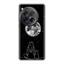 Чехол с рисунком кот на Xiaomi Redmi K80 – Девушка с котом