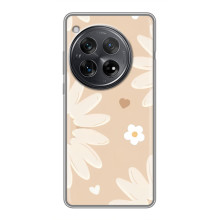 Чехол с цветочным принтом на <td>Xайоми Редми К80 </td> (Бежевые цветы)