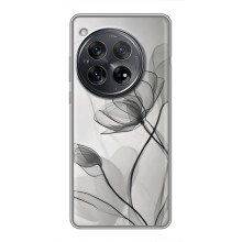 Чехол с цветочным принтом на <td>Xайоми Редми К80 </td> (Черные цветы)