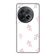 Чехол с цветочным принтом на <td>Xайоми Редми К80 </td> (Розовые цветы)