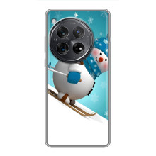 Новогодние Чехлы для <td>Xайоми Редми К80 </td> (VPrint) (Снеговик на лыжах)