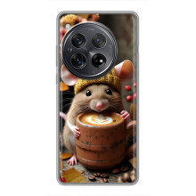 Друкований чохол 'Звірята з кавою' для Xiaomi Redmi K80 (Мишка з кавою)