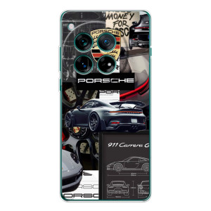 Чехол с авто Порше для Xiaomi Redmi K90 Pro Max – Коллаж Порше