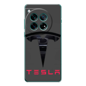 Силиконовый бампер с картинкой машины на Xiaomi Redmi K90 Pro Max – Logo TESLA
