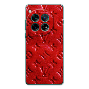 Текстурный Чехол Louis Vuitton для Сяоми Редми К90 Про Макс (Красный ЛВ)