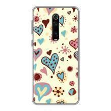 Чехлы для любимой на Ксяоми Ми 9Т Про (VPrint) (Сердечки)