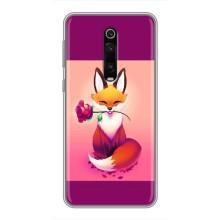 Чехлы с картинкой Лисички для Xiaomi Mi 9T Pro (VPrint) (Лисичка с розочкой)