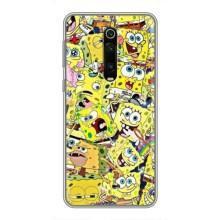 Чехол Губка Боб для Ксяоми Ми 9Т Про – Эмоции Спанч Боба