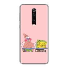 Чехол Губка Боб для Ксяоми Ми 9Т Про – За партой