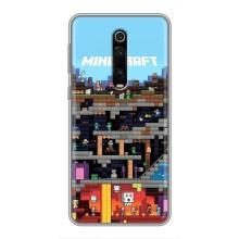 Чехол Майнкрафт на Xiaomi Mi 9T Pro (AlphaPrint) Minecraft (фон Minecraft)