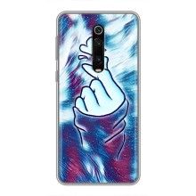 Чехол с принтом для Xiaomi Mi 9T Pro (AlphaPrint - Знак сердечка) – Радужное сердце