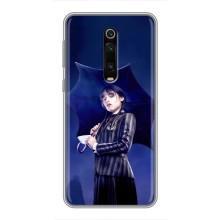 Чехлы Венсдей на Xiaomi Mi 9T Pro Уэнсдей (AlphaPrint) (Уэнздей с зонтом)