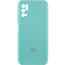 Чехол Silicone Cover Full Camera (AA) для Xiaomi Redmi Note 10 5G / Poco M3 Pro (Бирюзовый)