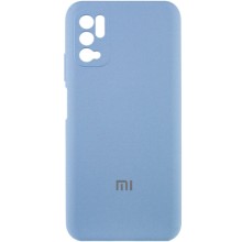 Чехол Silicone Cover Full Camera (AA) для Xiaomi Redmi Note 10 5G / Poco M3 Pro (Голубой)