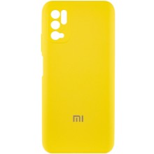 Чехол Silicone Cover Full Camera (AA) для Xiaomi Redmi Note 10 5G / Poco M3 Pro (Желтый)