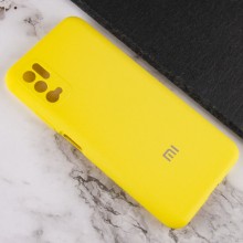 Чехол Silicone Cover Full Camera (AA) для Xiaomi Redmi Note 10 5G / Poco M3 Pro – Желтый