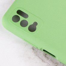 Чехол Silicone Cover Full Camera (AA) для Xiaomi Redmi Note 10 5G / Poco M3 Pro – Мятный