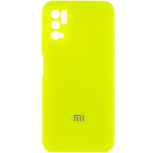 Чехол Silicone Cover Full Camera (AA) для Xiaomi Redmi Note 10 5G / Poco M3 Pro (Салатовый)