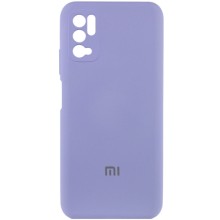 Чехол Silicone Cover Full Camera (AA) для Xiaomi Redmi Note 10 5G / Poco M3 Pro (Сиреневый)