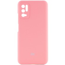 Чехол Silicone Cover Full Camera (AAA) для Xiaomi Redmi Note 10 5G / Poco M3 Pro (Розовый)