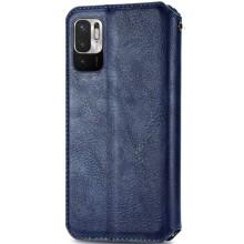 Кожаный чехол-книжка GETMAN Cubic (PU) для Xiaomi Redmi Note 10 5G / Poco M3 Pro – Синий