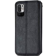 Кожаный чехол-книжка GETMAN Cubic (PU) для Xiaomi Redmi Note 10 5G / Poco M3 Pro – Черный