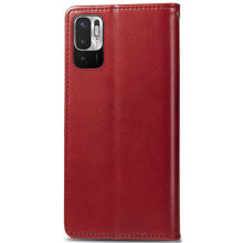 Шкіряний чохол-книжка GETMAN Gallant (PU) для Xiaomi Redmi Note 10 5G / Poco M3 Pro – Червоний