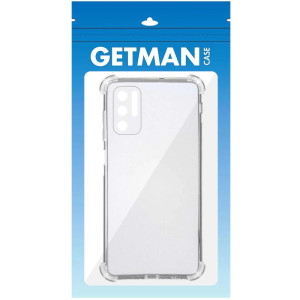 TPU чохол GETMAN Ease logo посилені кути Full Camera для Xiaomi Redmi Note 10 5G / Poco M3 Pro – Прозорий