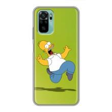 Чехол с Симпсонами для Xiaomi Redmi Note 10 5G (VPrint) (Гомер Симпсон)