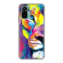 Чехол со Львом для Xiaomi Redmi Note 10 5G (VPrint) (Яркий Лев)