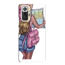 Чехол Стильные девушки на Xiaomi Redmi Note 10 5G – Девушка Путешественник