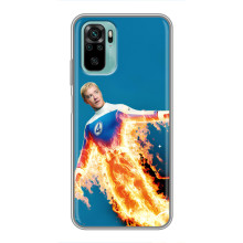 Чехол с принтом Фантастическая четверка для Xiaomi Redmi Note 10 5G – Человек-Факел