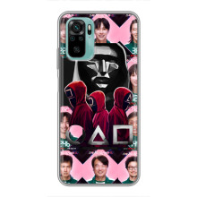 Чехол Гра в кальмара для Xiaomi Redmi Note 10 5G – Персонажи игры кальмара