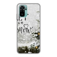 Новогодние, Праздничные Чехлы для Xiaomi Redmi Note 10 5G - 2024 год (Let it snow)