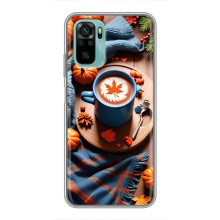 Чехол с уникальным дизайном «Осень с кофе» для Xiaomi Redmi Note 10 5G – Кофе и тыквы