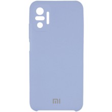 Чехол Silicone Cover Full Camera (AAA) для Xiaomi Redmi Note 10 Pro / 10 Pro Max – Голубой