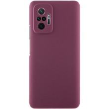 Чохол Silicone Cover Lakshmi Full Camera (AAA) для Xiaomi Redmi Note 10 Pro / 10 Pro Max (Бордовий)